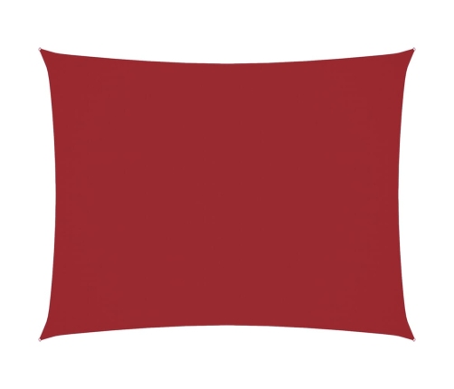 Toldo de vela rectangular de tela oxford rojo 6x8 m