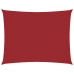 Toldo de vela rectangular de tela oxford rojo 6x8 m