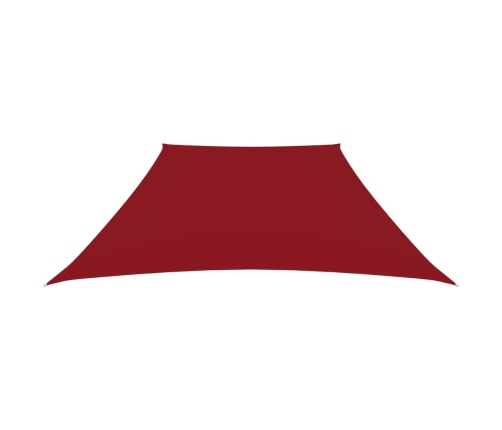 Toldo de vela trapezoidal de tela oxford rojo 2/4x3 m