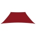 Toldo de vela trapezoidal de tela oxford rojo 2/4x3 m