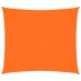 Toldo de vela rectangular tela oxford naranja 2x2,5 m