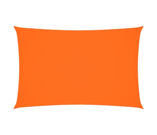 Toldo de vela rectangular tela Oxford naranja 2x5 m