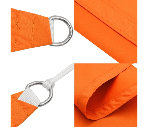 Toldo de vela rectangular tela Oxford naranja 2,5x4 m