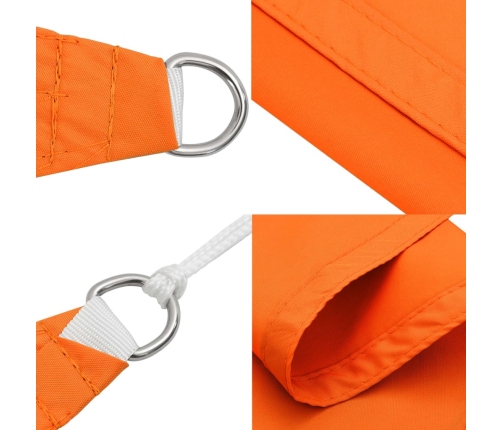 Toldo de vela rectangular tela Oxford naranja 2,5x4,5 m
