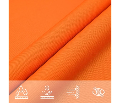 Toldo de vela rectangular tela Oxford naranja 2,5x4,5 m