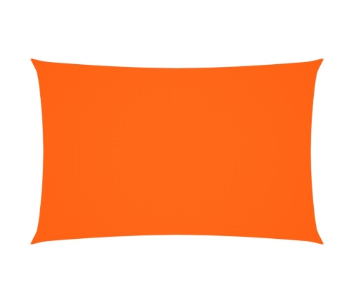Toldo de vela rectangular de tela oxford naranja 2,5x5 m