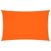Toldo de vela rectangular de tela oxford naranja 2,5x5 m