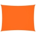 Toldo de vela rectangular tela oxford naranja 3x6 m