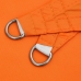Toldo de vela rectangular tela Oxford naranja 3,5x4,5 m