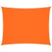 Toldo de vela rectangular tela Oxford naranja 4x6 m