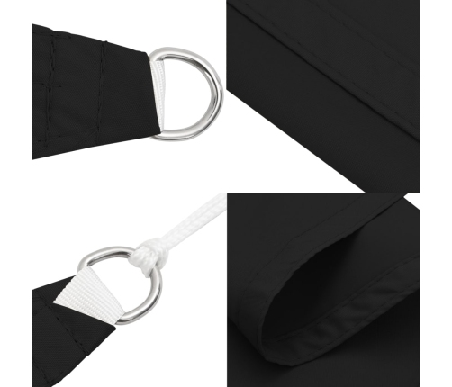 Toldo de vela rectangular tela Oxford negro 3,5x5 m
