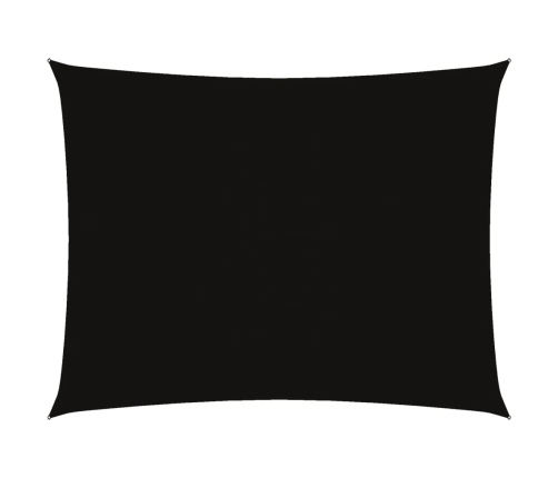 Toldo de vela rectangular tela Oxford negro 5x7 m