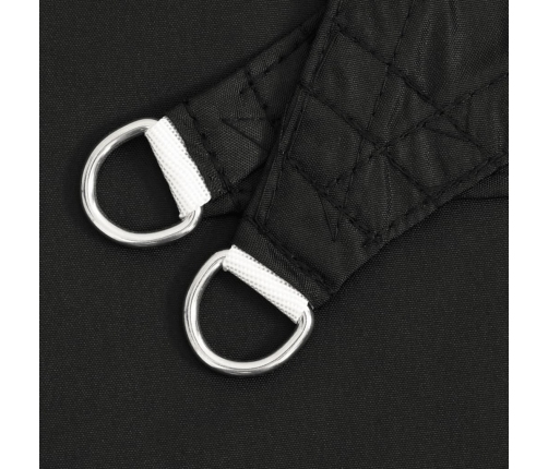 Toldo de vela rectangular tela Oxford negro 5x7 m