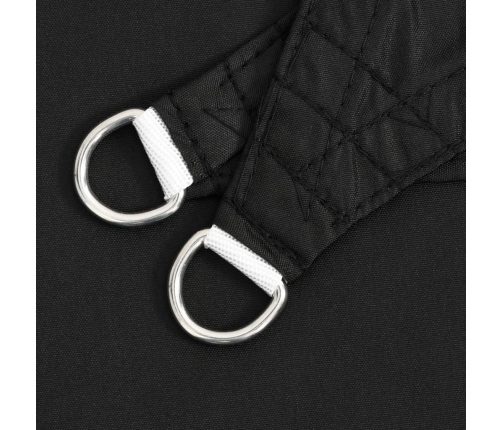 Toldo de vela rectangular tela Oxford negro 5x8 m