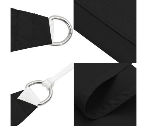 Toldo de vela rectangular tela Oxford negro 5x8 m