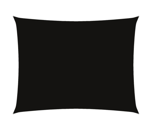 Toldo de vela rectangular de tela oxford negro 6x8 m