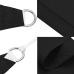 Toldo de vela rectangular de tela oxford negro 6x8 m