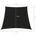 Toldo de vela trapezoidal de tela oxford negro 2/4x3 m