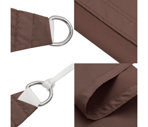 Toldo de vela rectangular tela Oxford marrón 2x4,5 m