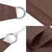 Toldo de vela rectangular tela Oxford marrón 2x4,5 m