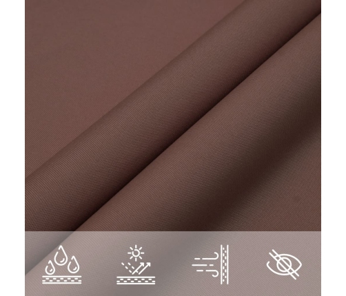 Toldo de vela rectangular tela Oxford marrón 2x4,5 m