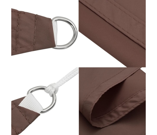 Toldo de vela rectangular de tela oxford marrón 3x6 m