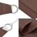 Toldo de vela rectangular de tela oxford marrón 3x6 m
