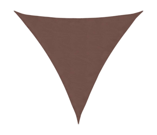 Toldo de vela triangular tela Oxford marrón 4x4x4 m