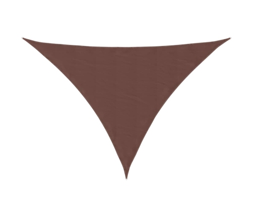 Toldo de vela triangular tela Oxford marrón 5x6x6 m