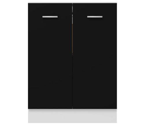 Armario inferior de cocina ingeniería negro 60x46x81,5 cm