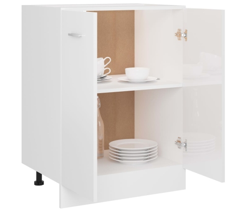 Armario inferior cocina contrachapada blanco 60x46x81,5 cm