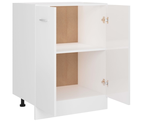 Armario inferior cocina contrachapada blanco 60x46x81,5 cm