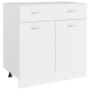 Armario inferior de cocina madera blanco 80x46x81,5 cm