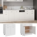 Armario inferior de cocina madera blanco 80x46x81,5 cm