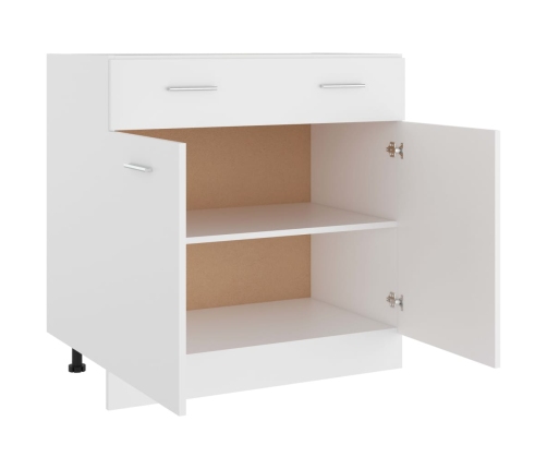 Armario inferior de cocina madera blanco 80x46x81,5 cm