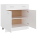 Armario inferior de cocina madera blanco 80x46x81,5 cm