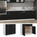 Mueble inferior de cocina madera ingeniería negro 80x46x81,5 cm