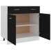 Mueble inferior de cocina madera ingeniería negro 80x46x81,5 cm