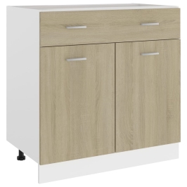 Armario inferior cajón madera ingeniería roble 80x46x81,5 cm