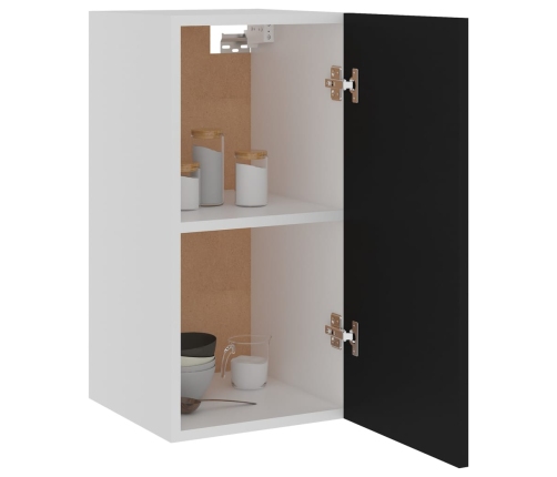 Armario colgante cocina madera ingeniería negro 29,5x31x60 cm