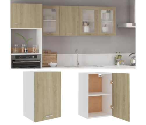 Armario colgante cocina madera ingeniería roble 39,5x31x60 cm