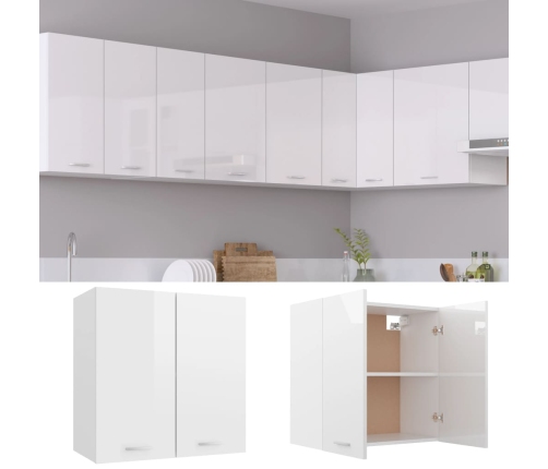 Armario colgante cocina madera ingeniería blanca 60x31x60 cm