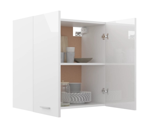 Armario colgante cocina madera ingeniería blanca 60x31x60 cm