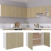 Armario colgante cocina contrachapada color roble 80x31x60 cm