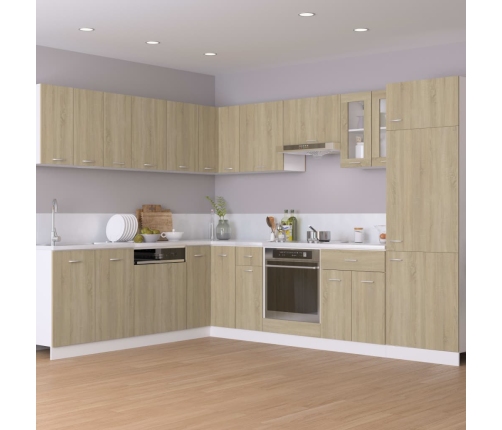 Armario colgante cocina contrachapada color roble 80x31x60 cm