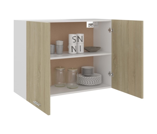 Armario colgante cocina contrachapada color roble 80x31x60 cm