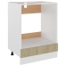 Armario de horno madera contrachapada color roble 60x46x81,5 cm