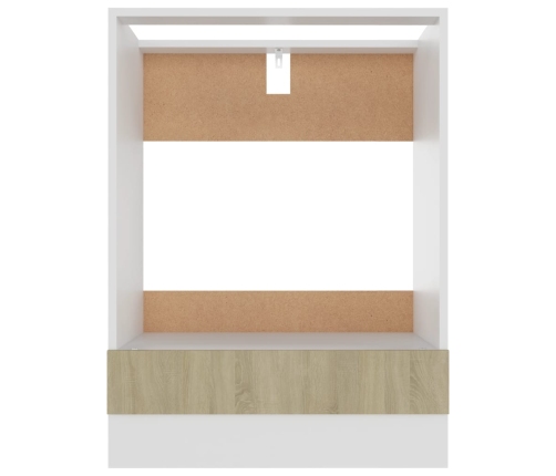 Armario de horno madera contrachapada color roble 60x46x81,5 cm