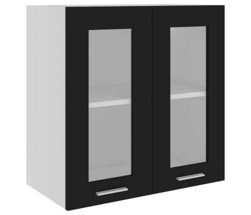 Armario colgante cocina madera contrachapada negro 60x31x60 cm