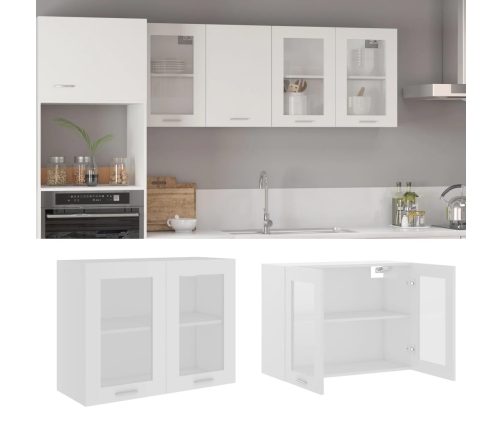 Armario colgante cocina contrachapada blanco 80x31x60 cm